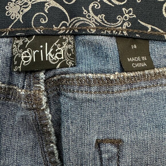 Erika Straight Leg Women's size 14 Dark Wash Blue Denim Jeans - Picture 3 of 5